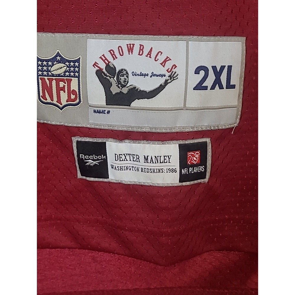 Washington Redskins Dexter Manley Reebok Throwback Football Jersey Size: 2XL - Picture 3 of 11